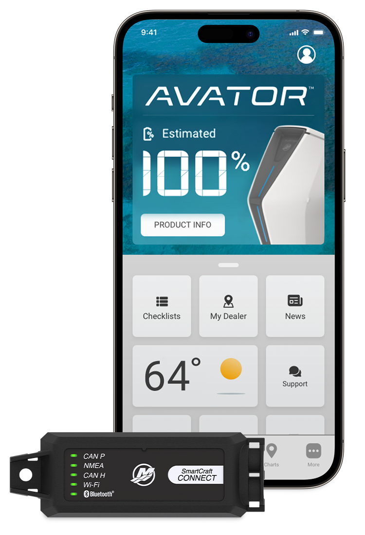 Aplikacja SmartCraft connect Mercury Avator