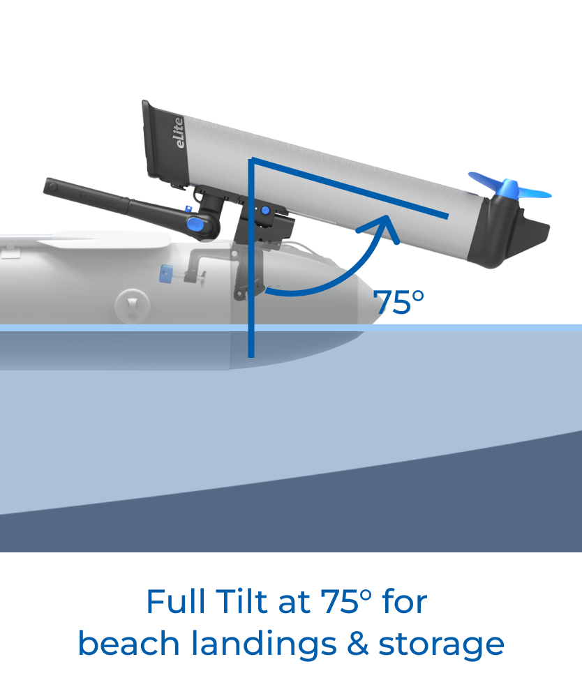 ePropulsion eLite 500W – trymowanie i podnoszenie silnika (płytka woda i przechowywanie)